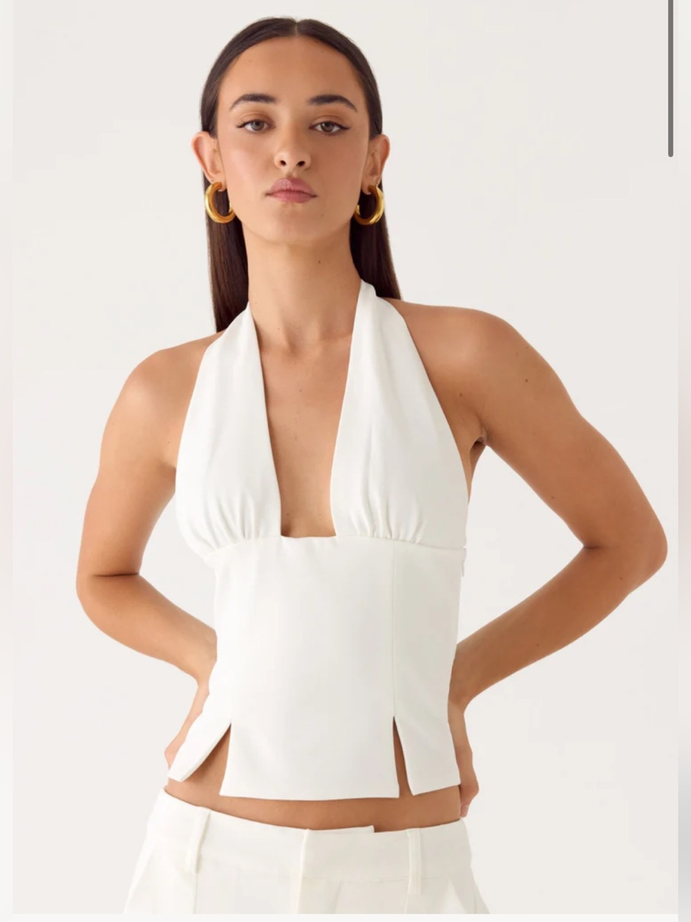NWT Peppermayo Amrita Halter Top - White